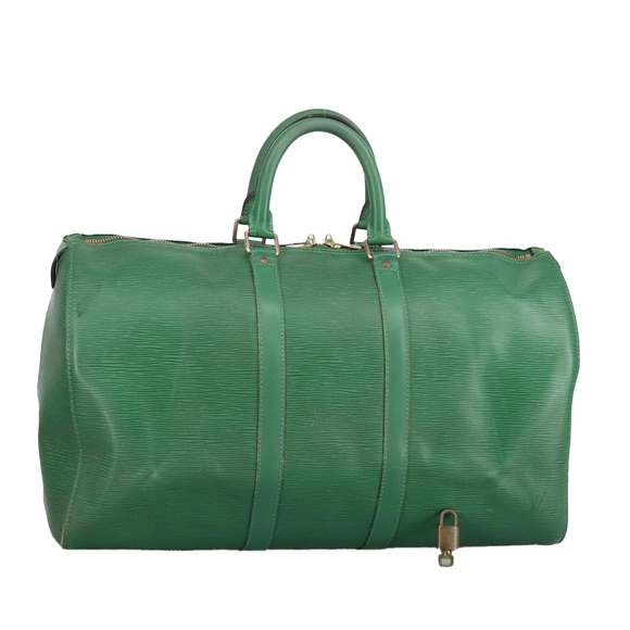 LOUIS VUITTON Epi Keepall 45 Boston Bag Green M42974 LV Auth 96866 - Picture 1 of 16